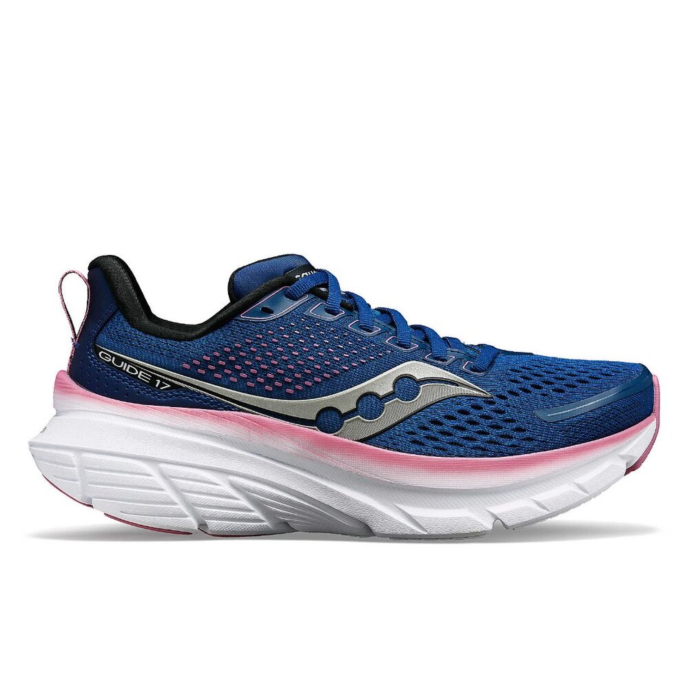 SAUCONY Guide 17 - Women's Running Shoes - Navy/Orchid - Size 7